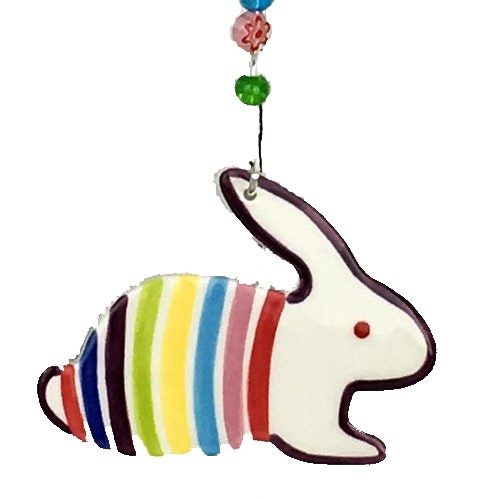Bunny Ceramic Hanging Decoration by Roelofs And Rubens