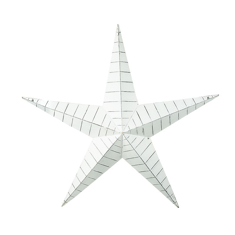 Extra Large Metal White Star Decoration by Hyde And Seek
