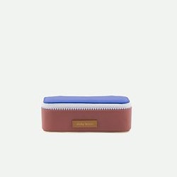 Deluxe Pencil Case in Brick, Blue and Brown by Sticky Lemon