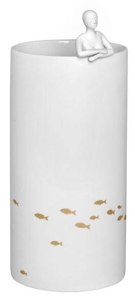White Porcelain Pond Vase by Räder