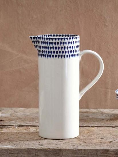 Indigo Drop Jug by Nkuku