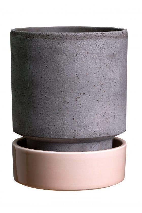 Hoff Plant Pot Saucer - Glazed Quart Rose 14cm by Botanical Boys