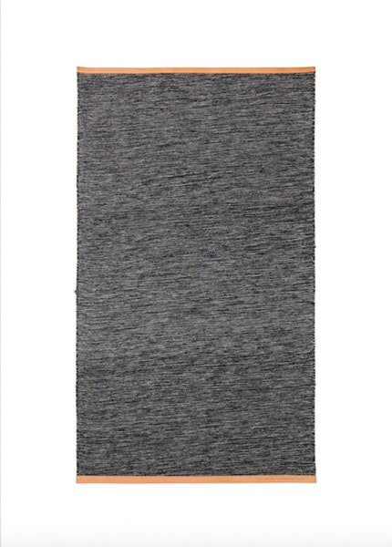 Bjo Rk Carpet 70 X 130 Cm Dark W Leather Edging by Design House Stockholm