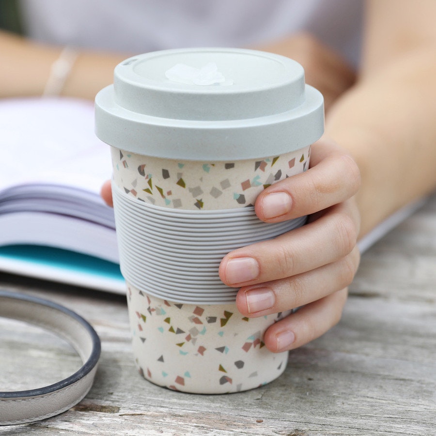 Terrazzo Bamboo Travel Cup by Lisa Angel