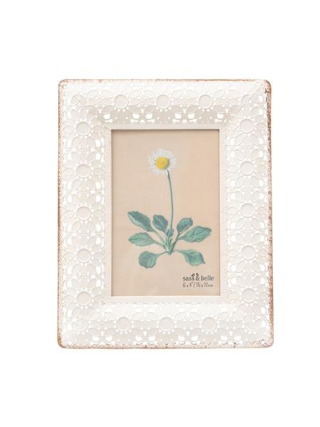 White Metal Floral Frame by Sass & Belle