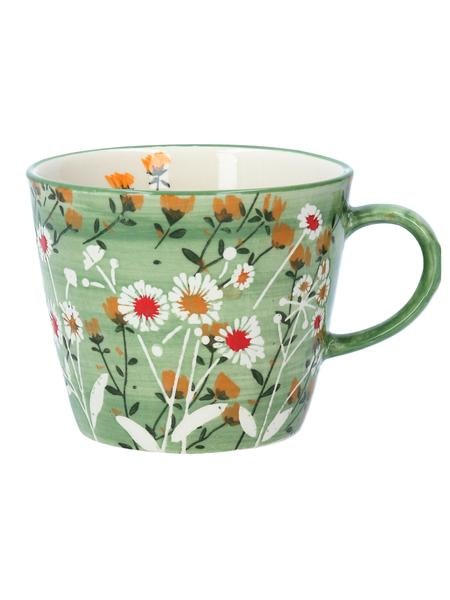 Green Wild Daisy Mug by Gisela Graham