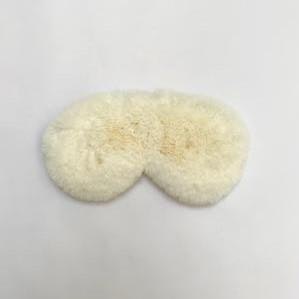 Fluffy Faux Fur Eye Mask Ivory by Chalk Jewellery