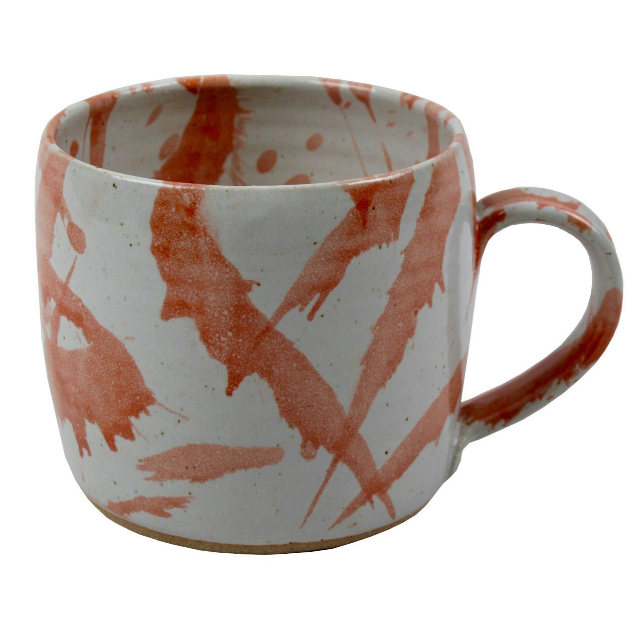 Large Orange American Splash Mug by Duncan Browning