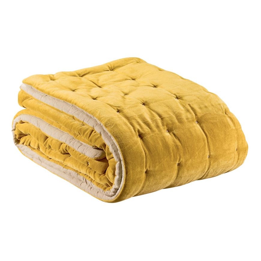 Padded Velvet Eiderdown, Mais/Corn by Vivaraise