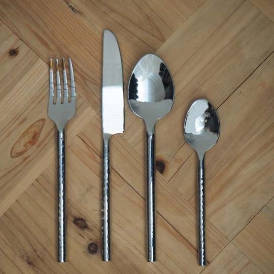 Set of 24 Hammered Cutlery by Distinctly Living