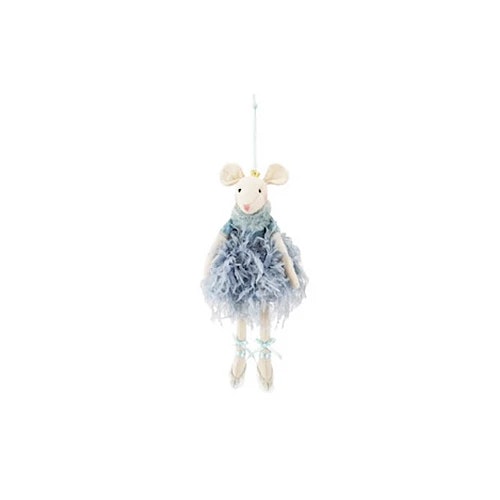 Teal Hanging Angel Mouse by
