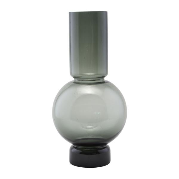 Bubble Smoked Grey Glass Vase by House Doctor