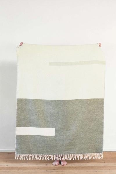 Pure New Wool Throw | Abstract Meadow by Forestry Wool