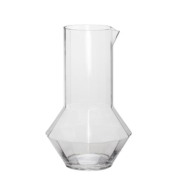 Angular Glass Jug | Clear by Hubsch