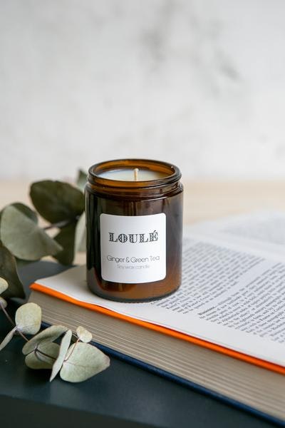 Ginger & Green Tea Soy Wax Candle 180ml by LOULE
