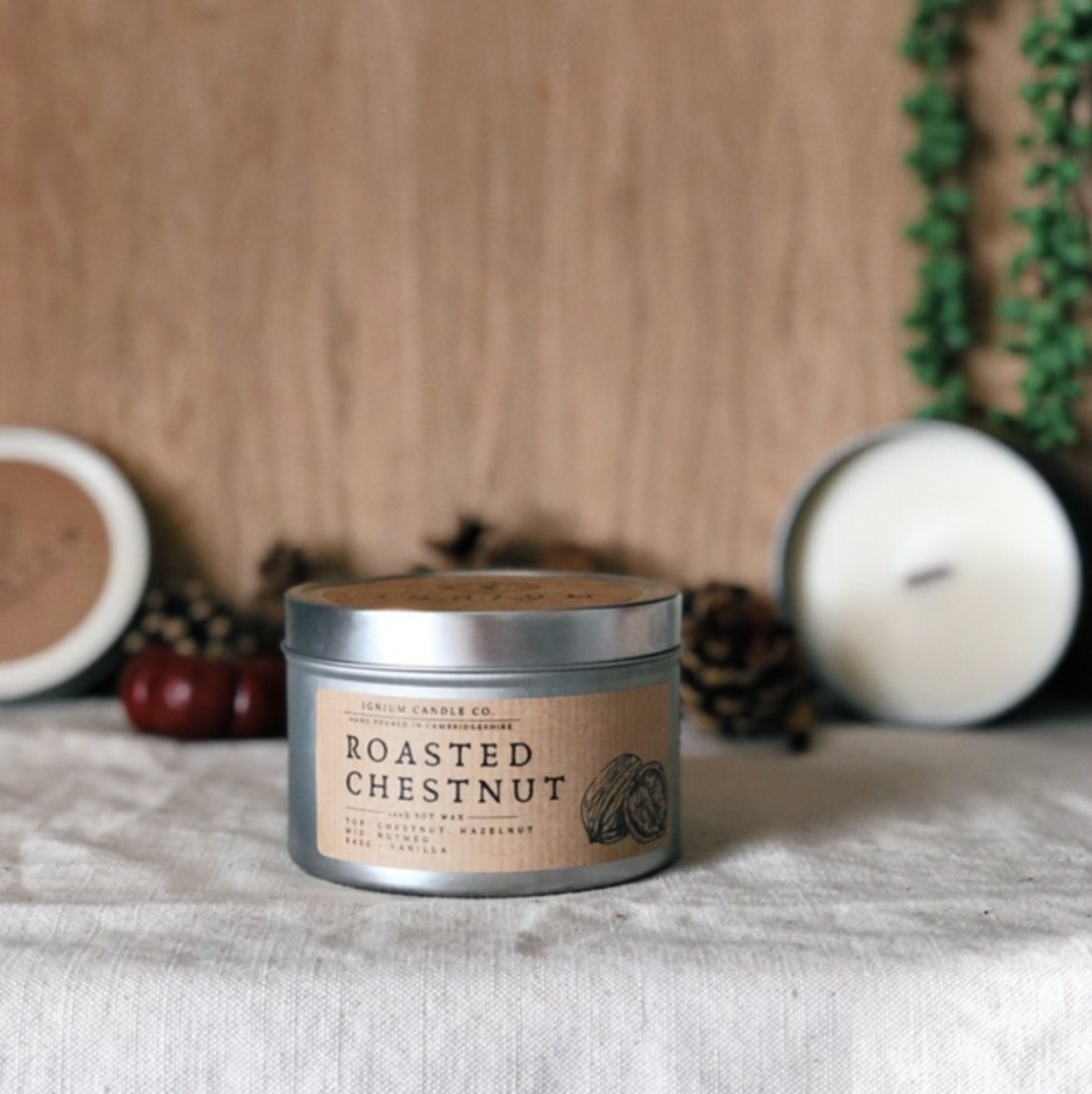 Roasted Chestnut Soy Wax Candle by Ignium Candle Co