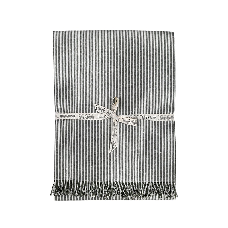 Olive Abbey Stripe Table Cloth by Raine And Humble