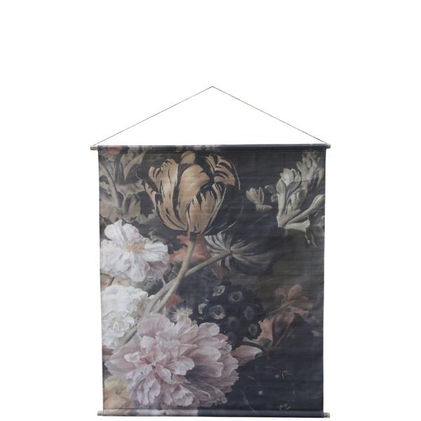 Floral Canvas Wallhanging Small by Chic Antique
