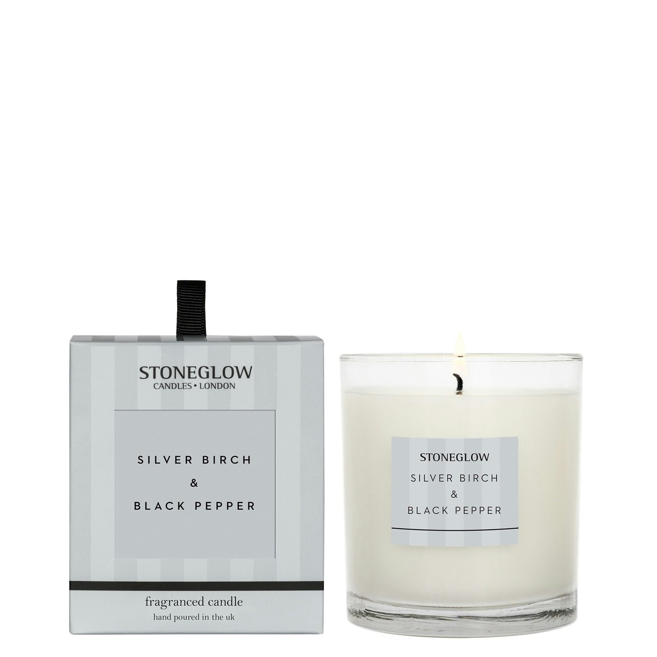 Modern Classics New Silver Birch & Black Pepper Tumbler Candle by Stoneglow