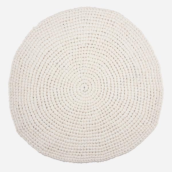 Rug Crochet White Dia 80 by House Doctor