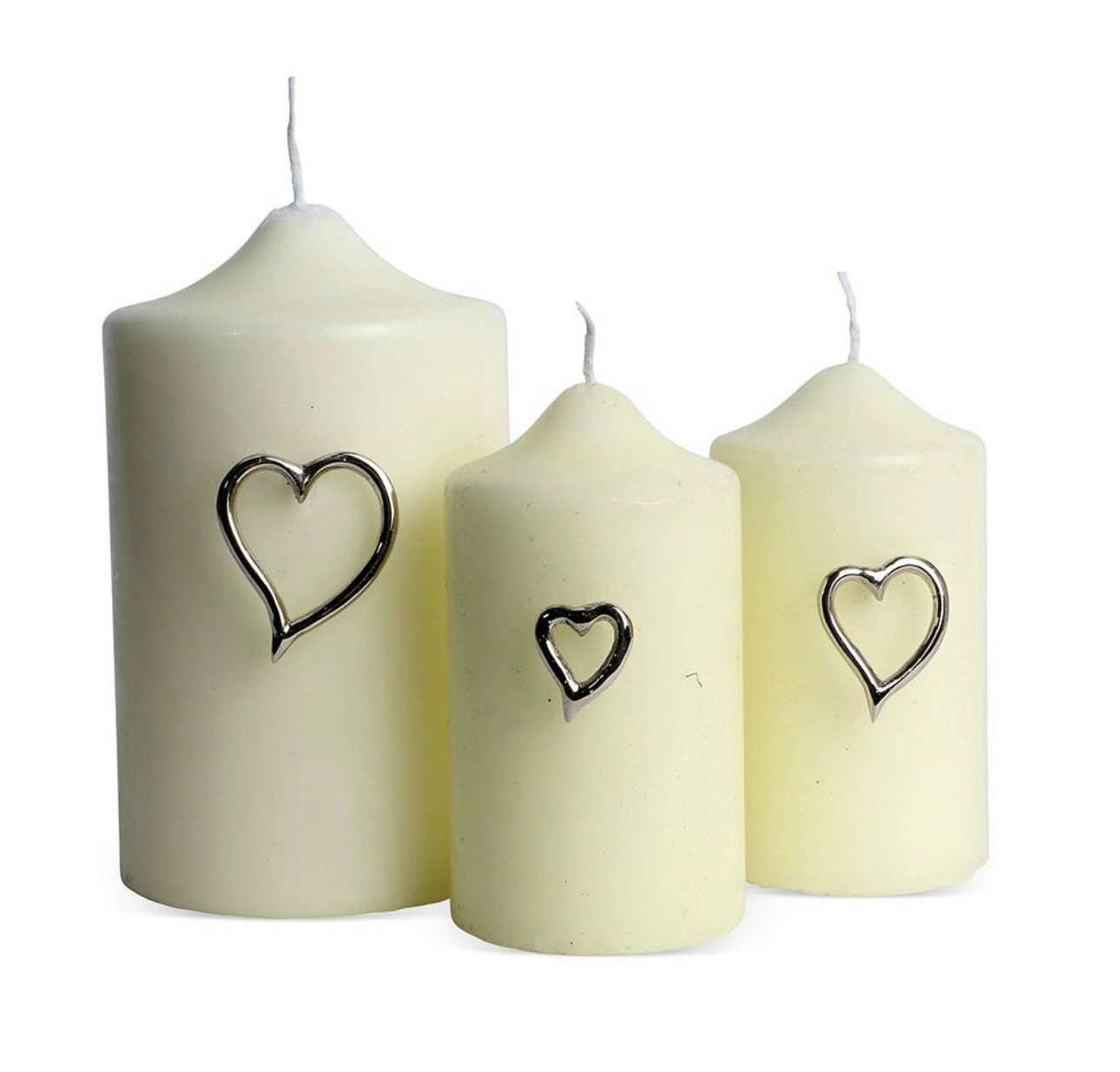 Set of Three Heart Candle Pins by Culinary Concepts