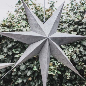 Silver Light Up Paper Star 75 cm by Biggie Best