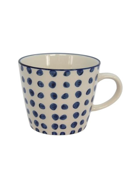 Blue Dots Ceramic Mug by Gisela Graham