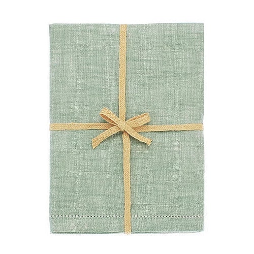 130 x 230cm Moss Green Chambray Tablecloth by
