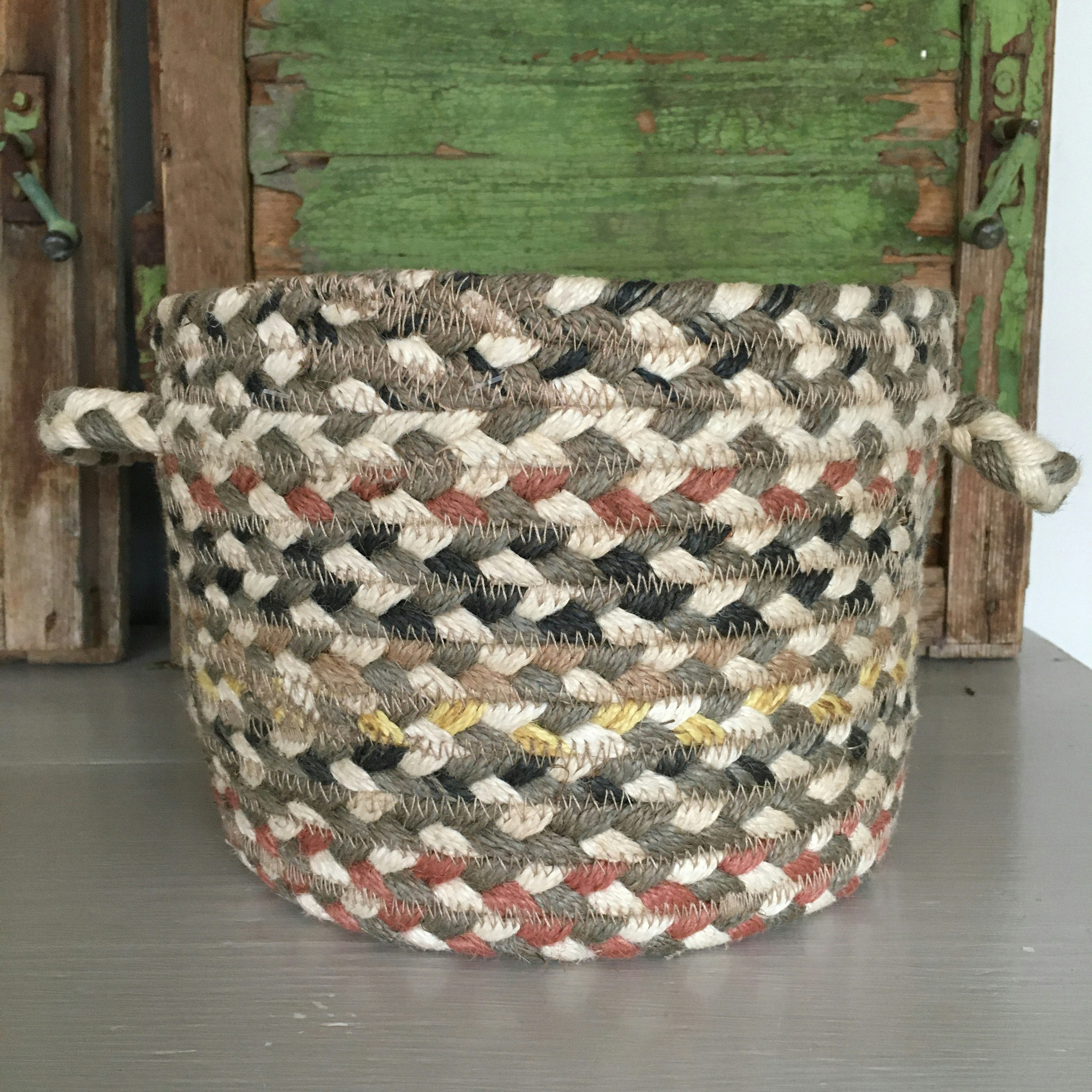 Small Granite Organic Jute Basket by The Braided Rug Company