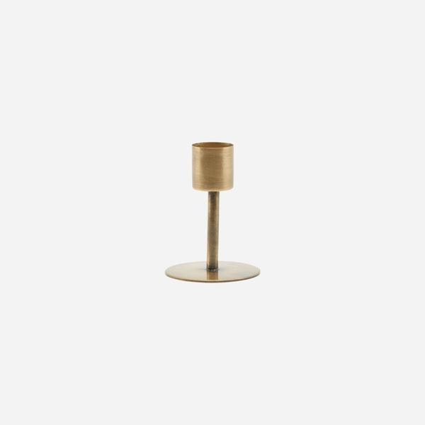 Anit Brass Candle Stand | Small by House Doctor