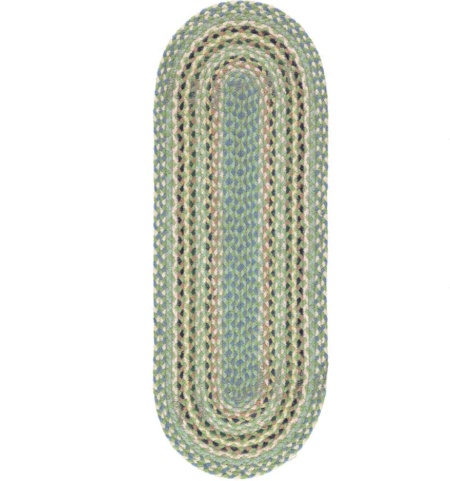 Mint Table Runner by The Braided Rug Company