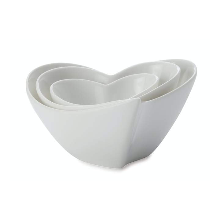 Set of 3 Heart Nibble Dip Dishes by Distinctly Living