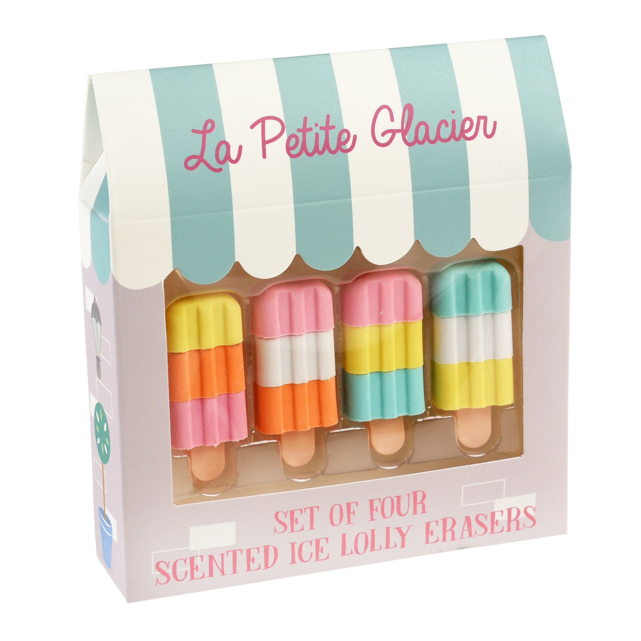 Ice Lolly Scented Erasers Set of 4 by Rex London