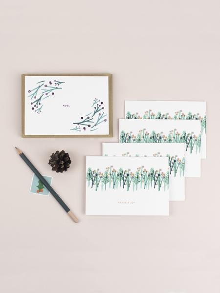 Noel Peace And Joy Christmas Card Pack by Plewsy