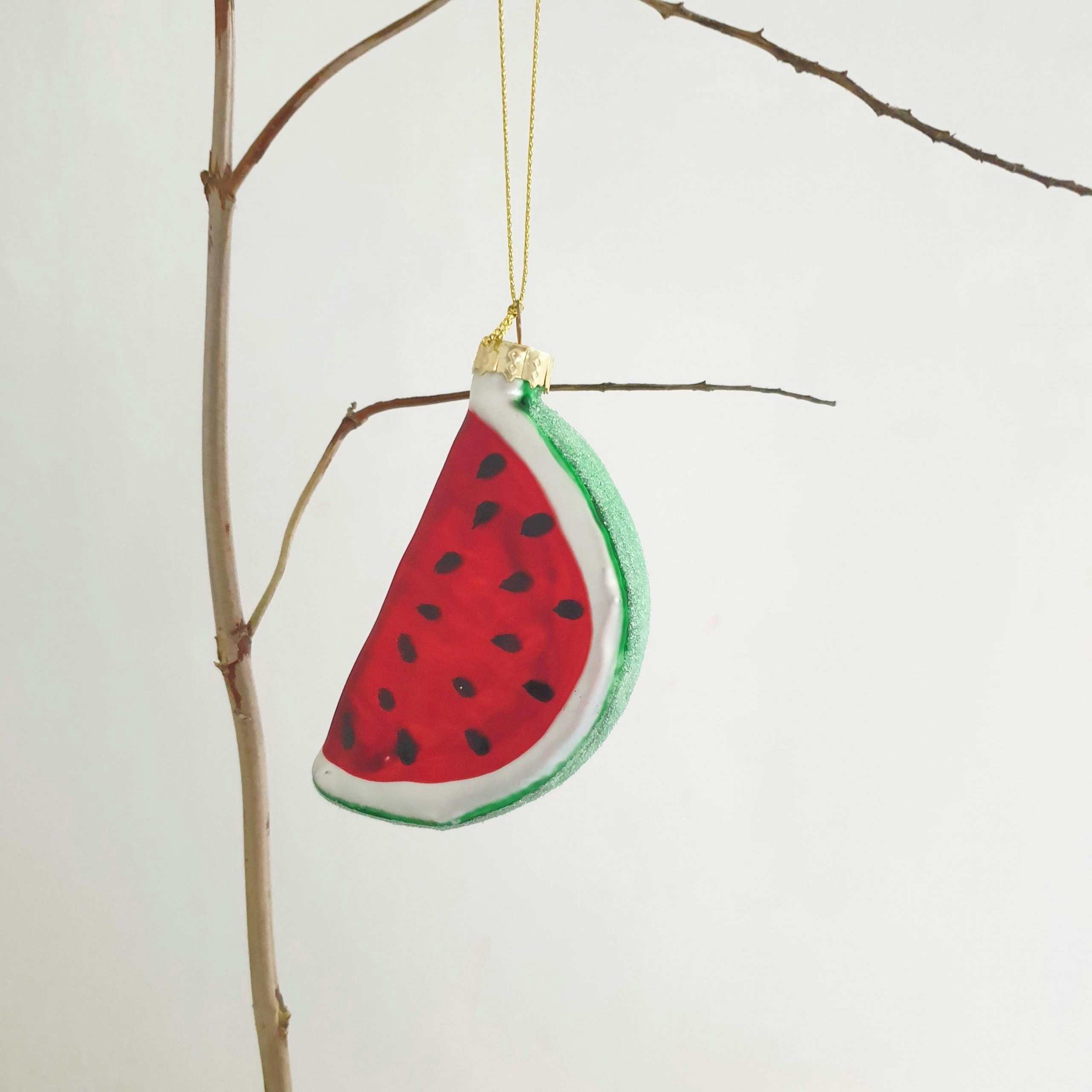 Glass Watermelon Christmas Decoration by Gisela Graham