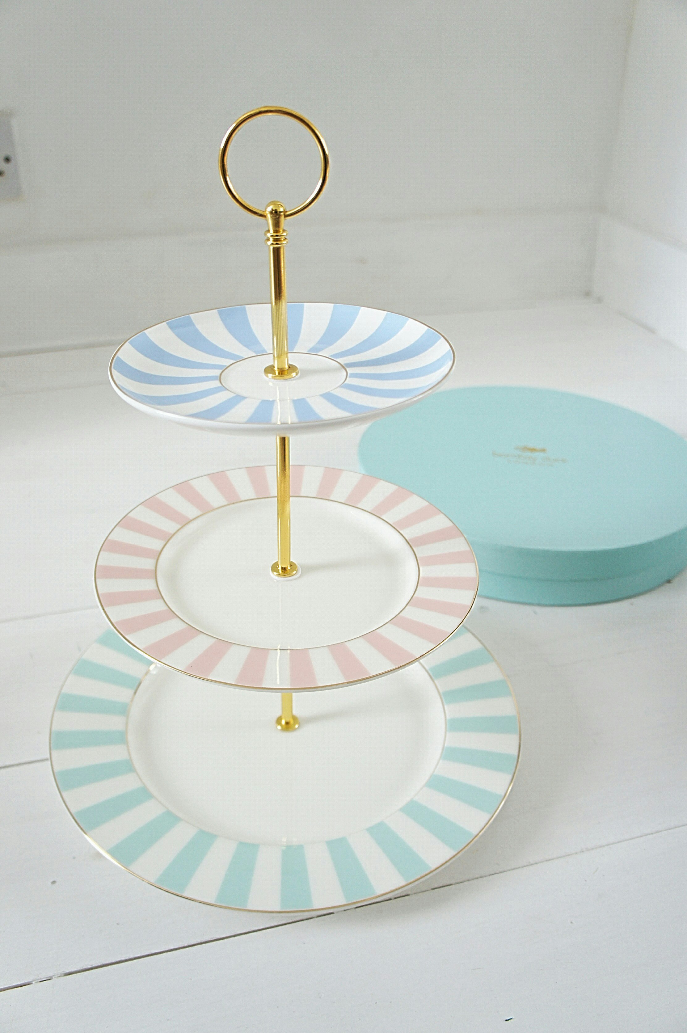 3 Tier Stripy Cake Stand by