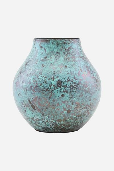 Kojo Steel Vase Turquoise by House Doctor