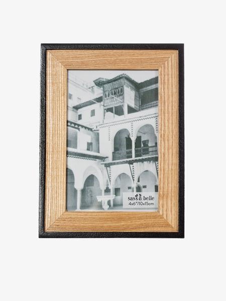 Black Natural Wood Frame by Sass & Belle