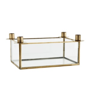 Glass Box With Candle Holders by Madam Stoltz