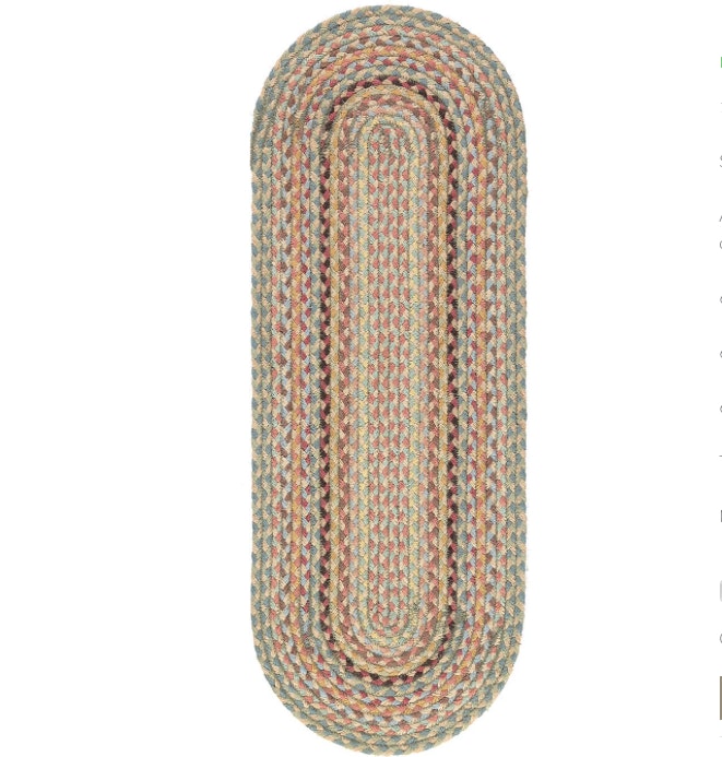 Table Runner in Pampas from The Braided Rug Company by The Braided Rug Company