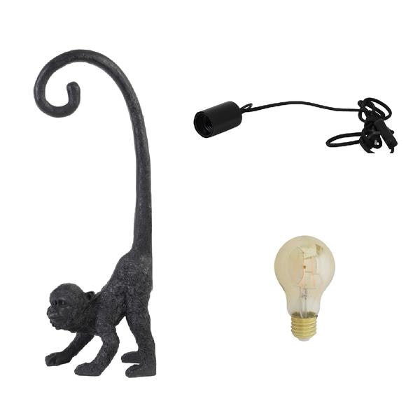 Black Monkey Lamp by Light & Living