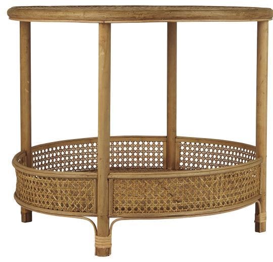 Table Round W 1 Shelf by Ib Laursen