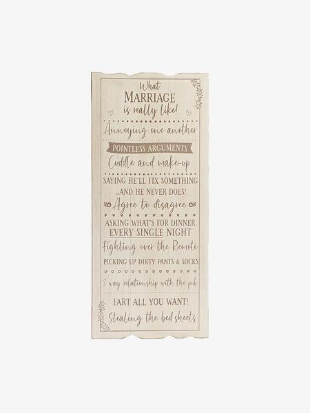 Marriage Rules Plaque by Richard Lang & Son