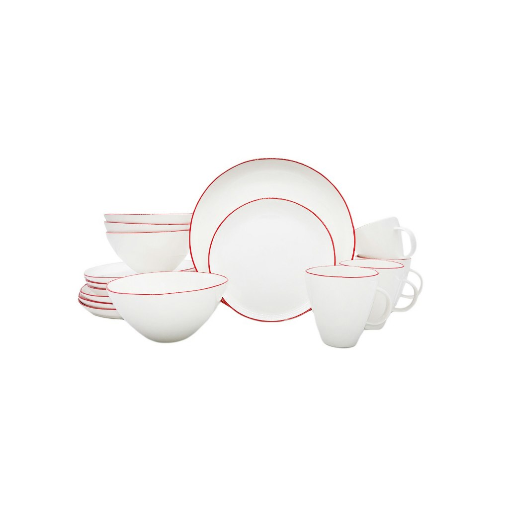 Abbesses Red 16 Piece Diner Set by Canvas Home