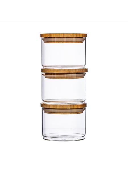 Stacking Glass Storage Jars Set Of 3 by Sass & Belle