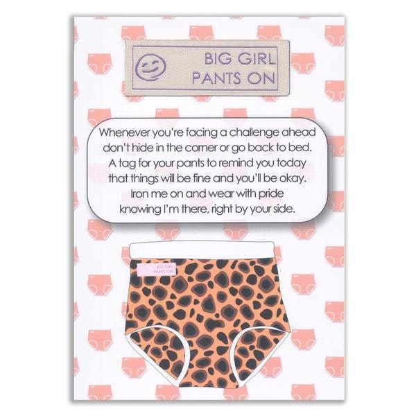 Big Girl Pants On Iron On Tag by The Chiswick Gift Company