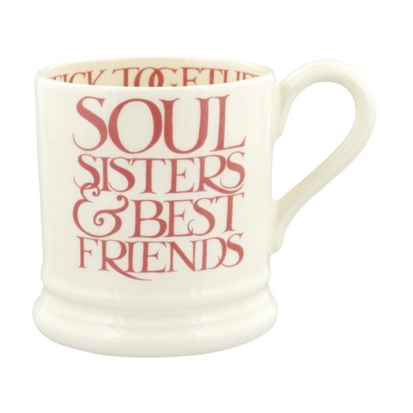 Pink Toast Soul Sisters 1/2 Pint Mug Boxed by Emma Bridgewater