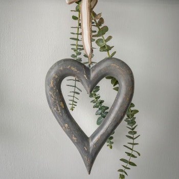 Grey Chubby Heart by Retreat Home