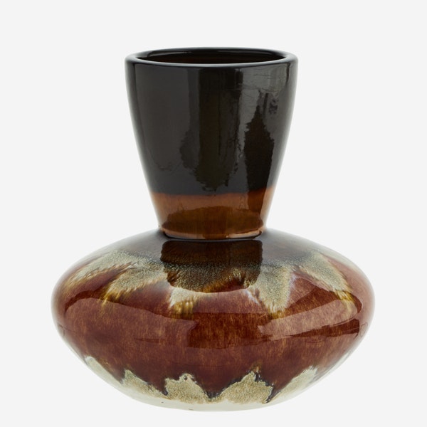 Stoneware Vase Funnel Neck by Madam Stoltz