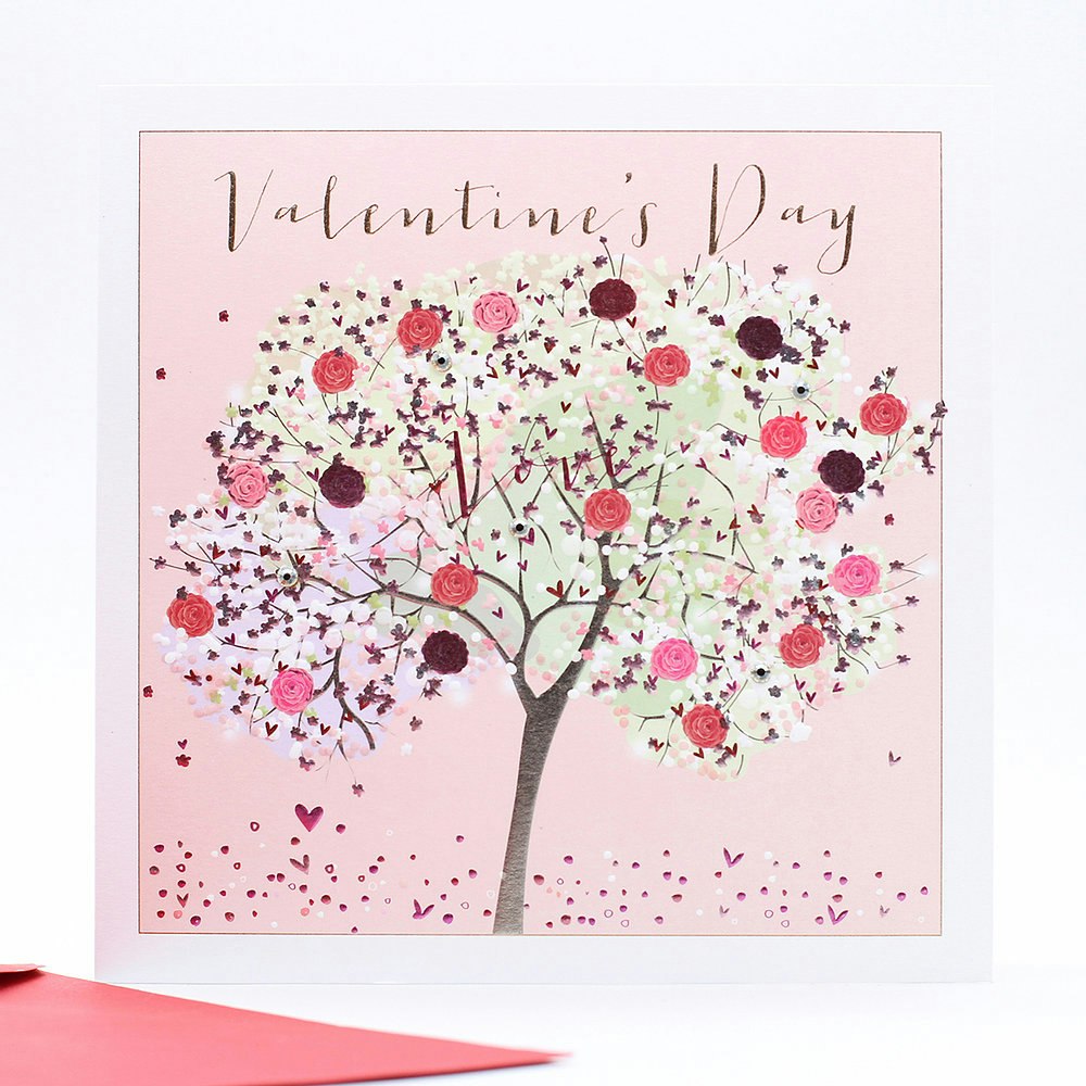 Valentine Tree Greeting Card by Bellybutton Bubble